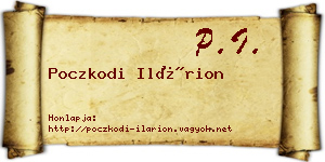 Poczkodi Ilárion névjegykártya